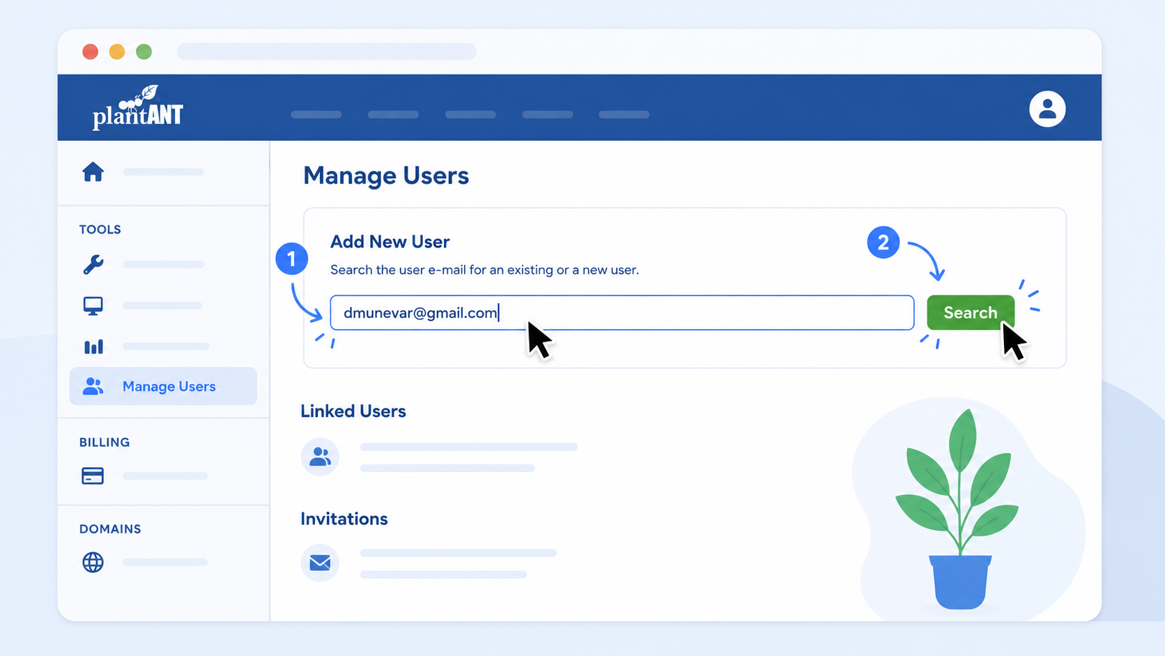 Search by email